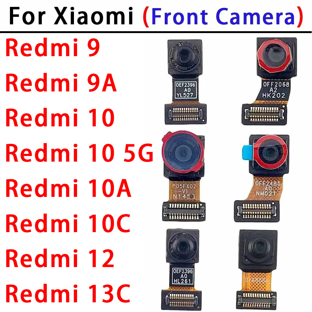 กล้องหน้าเดิมสําหรับxiaomi Redmi 9 9A 10 5G 10C 10A 12 13C Redmi10 Redmi12 Redmi13C Facing Frontalกล้องโมดูล