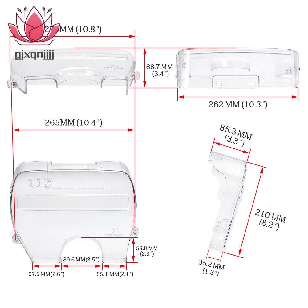 ฝาครอบสายพานไทม์มิ่งเกียร์แบบใสสําหรับ Toyota Supra 1Jz Soarer 86-96 - รูปที่ 3
