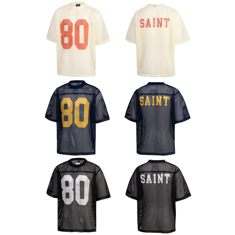 ขายร้อนสไตล์ใหม่กลวงลําลองเวอร์ชั่นเกาหลีเสื้อยืดออกแบบถนนอินเทรนด์เสื้อยืดคอกลมแขนสั้น