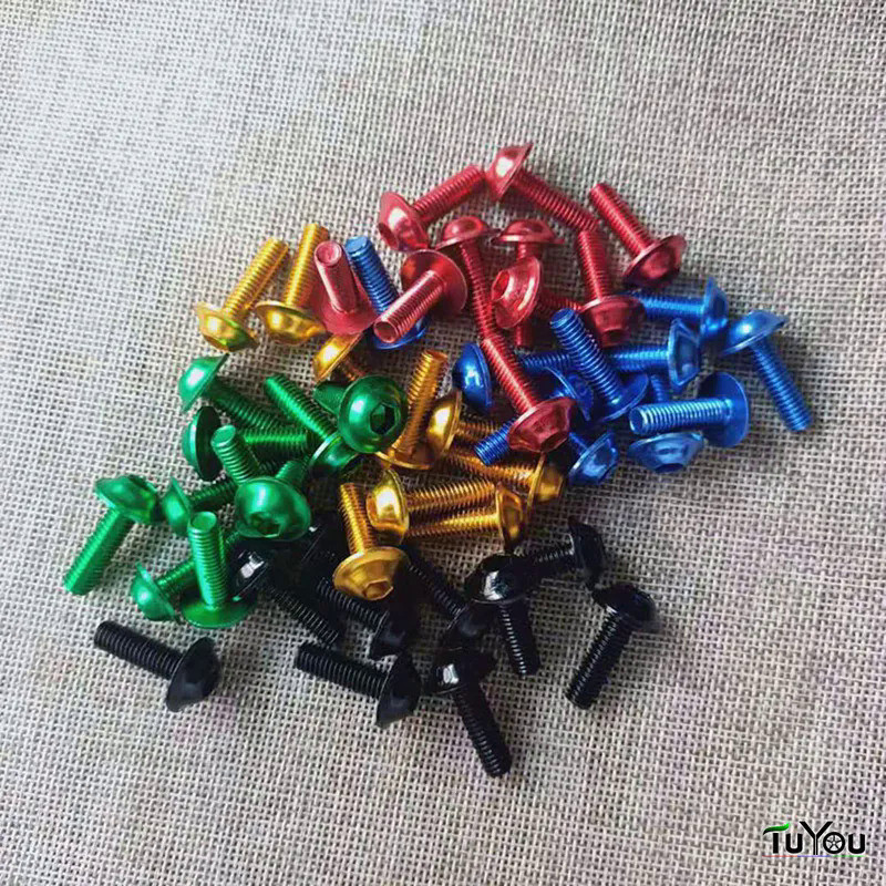 10pcs Motorcycle Bolts Screw M6x20mm M6x16mm M5x16mm M5x25mm Aluminum adornment Bolts  Anodised M6 C