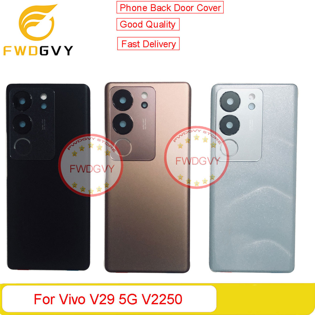 ใหม่สําหรับ Vivo V29 5G V2250 แก้วฝาหลังประตูชุดเปลี่ยนชิ้นส่วนซ่อม