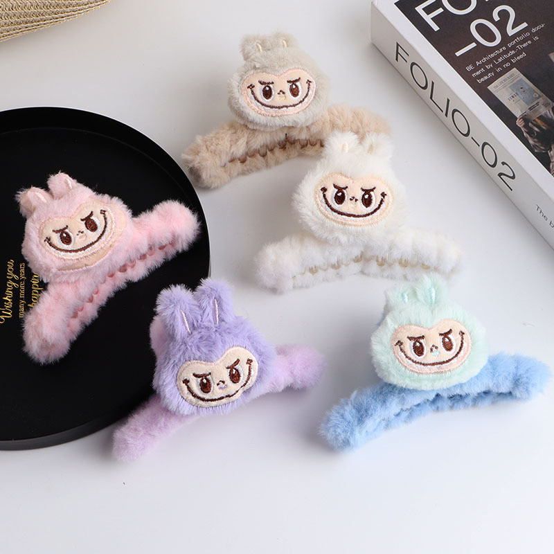 Labubu กิ๊บติดผมสําหรับผู้หญิงการ์ตูนน่ารักตุ๊กตาเครื่องประดับผมแฟชั่น Kawaii Hairband คลิปผมหางม้าสาวของขวัญ