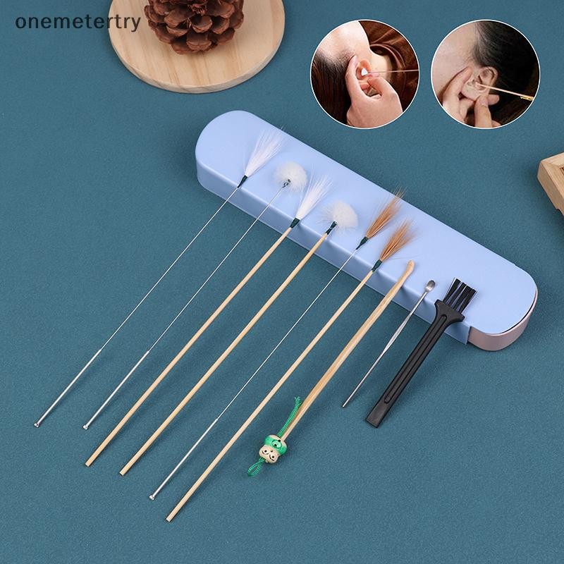 Onem Feather Ear Pick Wax Remover Curette หูขุดเครื่องมือช้อนทําความสะอาด Stick หูขุดเครื่องมือ Ear Care n