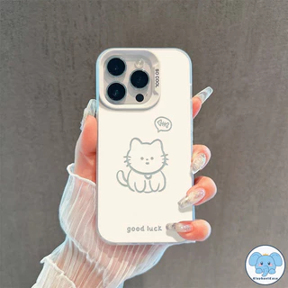 น่ารักลูกสุนัขลูกแมวคู่รักเข้ากันได้เคสไอโฟน 16 17 air 11 13 15 7 Plus 12 14 Pro Max XR X XS Max 16 7 14 8 Plus SE 2020