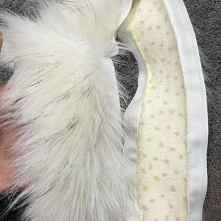 Janfat Fluffy Trim, 1M เลียนแบบ Raccoon Big Fur Collar, DIY เสื้อผ้าอุปกรณ์เสริมแถบขนสัตว์เทียมตกแต่ง