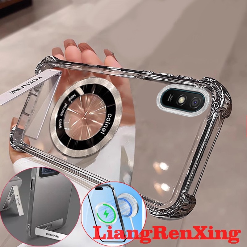 FOR เคส Case สำหรับ redmi 9A Xiaomi redmi 9 โทรศัพท์ปลอก softcase ล้างกันกระแทกที่ครอบการออกแบบใหม่ความงามที่ชัดเจนกับผู้ถือไร้สายแม่เหล็ก tmcbcx01