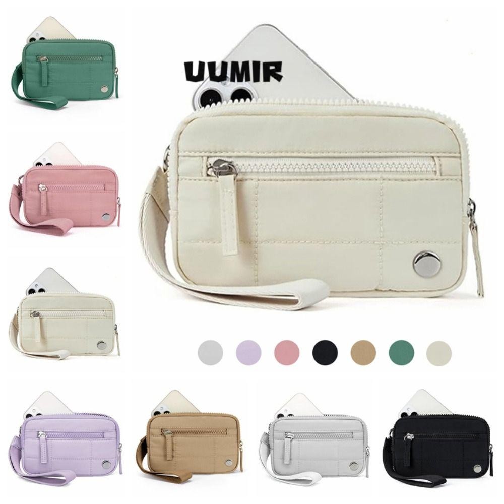 Uumir Wristlet Wallets, Waterproof Ultra-light Wrist Bag, Hot Multicolor Nylon with 3 Zipper Card Bag Yoga Sport