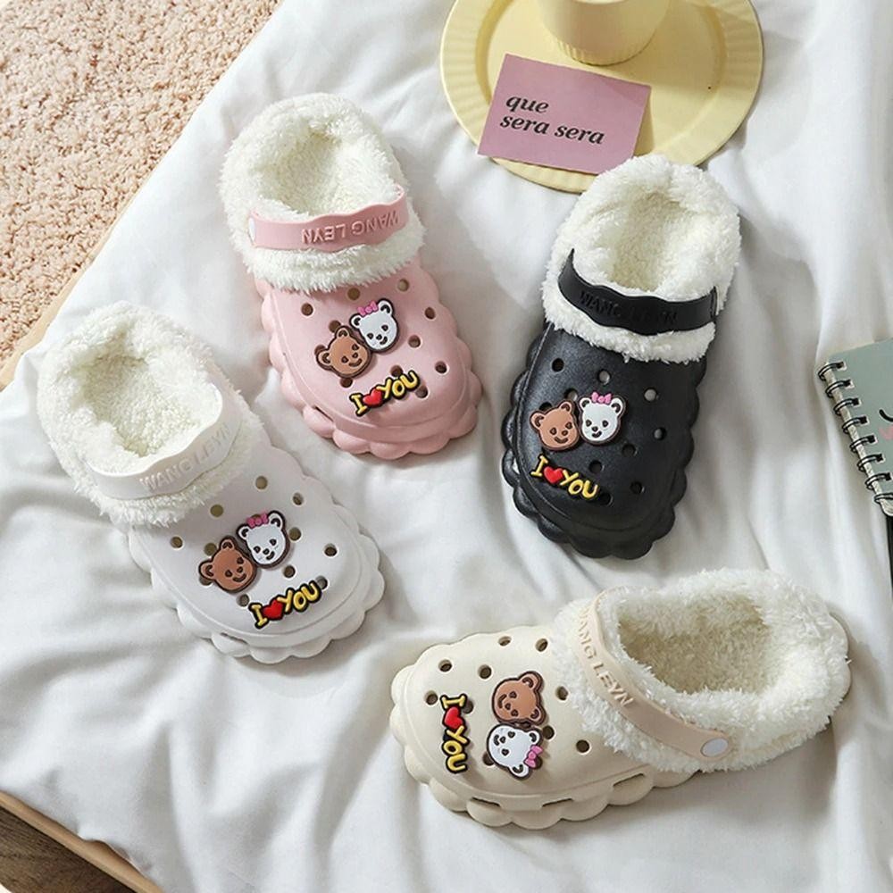 Cabeza Hole รองเท้า Liners, Plush Keep Warm ฤดูหนาว Warm Plush Insoles, Snow Boot Insole นุ่มเปลี่ยนหนา Clogs Liner รองเท้าแตะตกแต่ง
