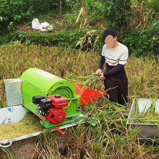 sehold Full Feed Rice and Wheat Thresher Cereal Machine ✤♣ Rice Agricultural Rice Thresher Small Mul