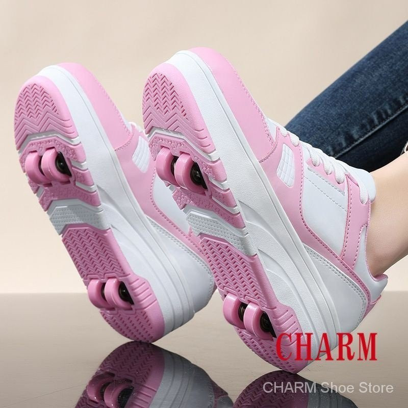 รองเท้าheelys คุณภาพดั้งเดิม รุ่นนักเรียน รองเท้า Heelys ฤดูหนาวที่ดูสูงสําหรับหญิงและชาย รองเท้าถอย