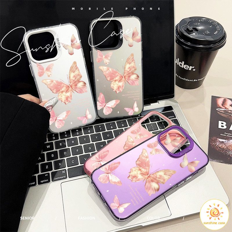 ส่งจากไทย เคสซัมซุง ลายผีเสื้อสีชมพู สวยงาม เคสสำหรับ รูปที่ 8