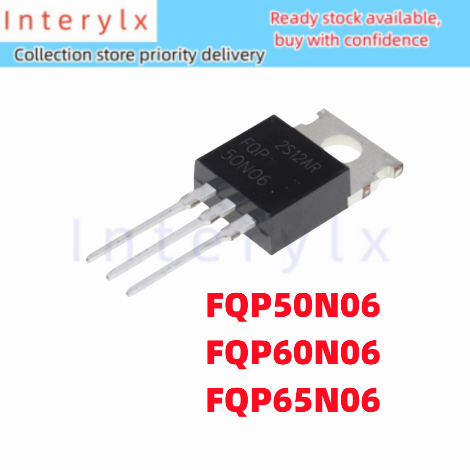 10 ชิ้น/ล็อตยี่ห้อใหม่ FQP50N06 FQP60N06 FQP65N06 FQP 50N06 60N06 65N06 TO-220 Field Effect Tube In-