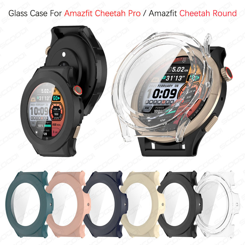 กระจกนิรภัยสําหรับ Amazfit Cheetah Pro แบบเต็มหน้าจอกันชนสําหรับ Amazfit Cheetah รอบนาฬิกาอุปกรณ์เสริม