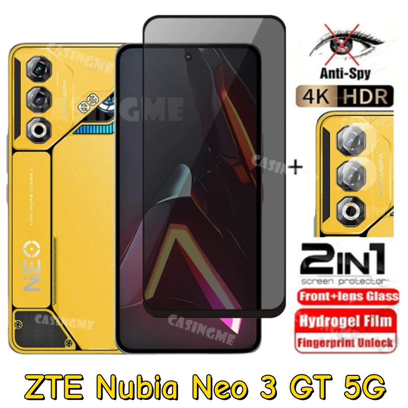 สําหรับ ZTE Nubia Neo 3 GT 5G 2025 กระจกนิรภัยส่วนตัว Anti-Spy ฝาครอบป้องกันหน้าจอ Anti Peek ความเป็นส่วนตัวฟิล์มสําหรับ ZTE Nubia Neo 3 GT Neo 3/GT3 4G 5G Anti Peek ฟิล์มความเป็นส่วนตัว