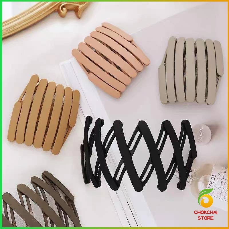 Chok คาดผมแบบพับเก็บได้ แฟชั่น หลายสี สามารถเลือกได้ เหมาะสำหรับ สุภาพสตรี 1ชิ้น headband