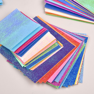 50pcs สี DIY ทำด้วยมือ Origami เลเซอร์ของเล่นเด็ก DIY มือห่อ…