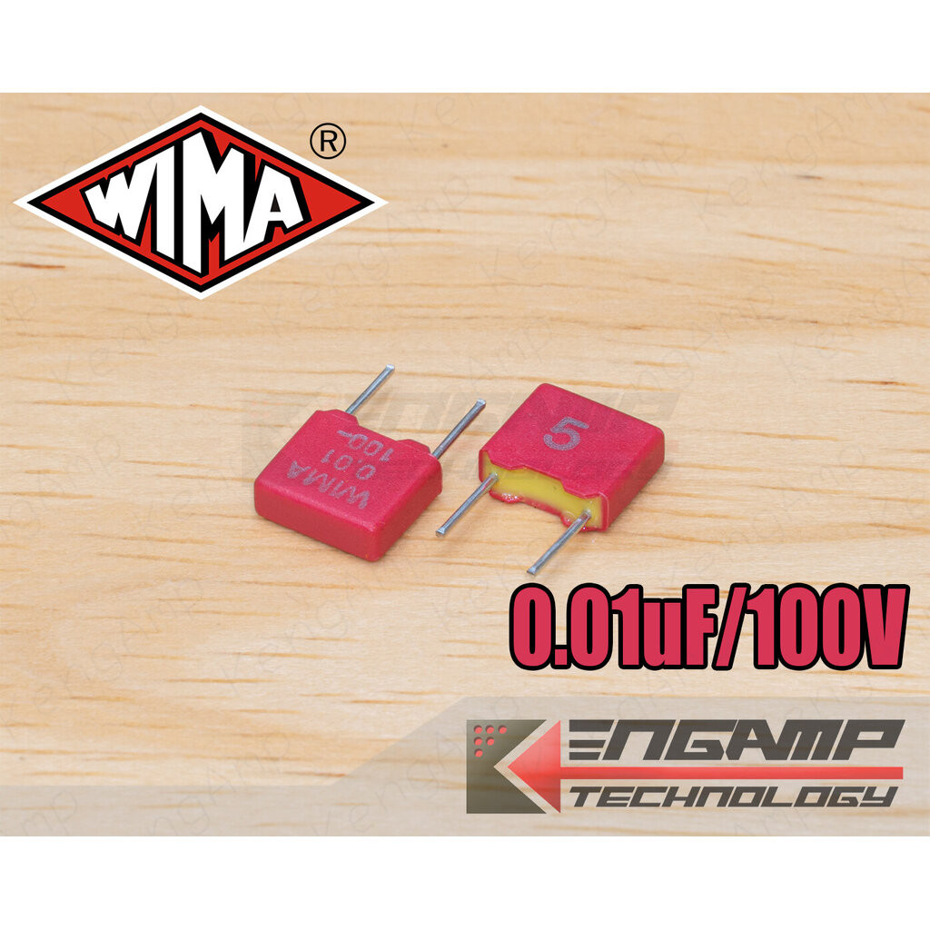 (10ตัว) [F-CAP] 0.01uF/100V 103J100V WIMA MKS2 5% 2.5x7.2 H6.5mm P=5mm