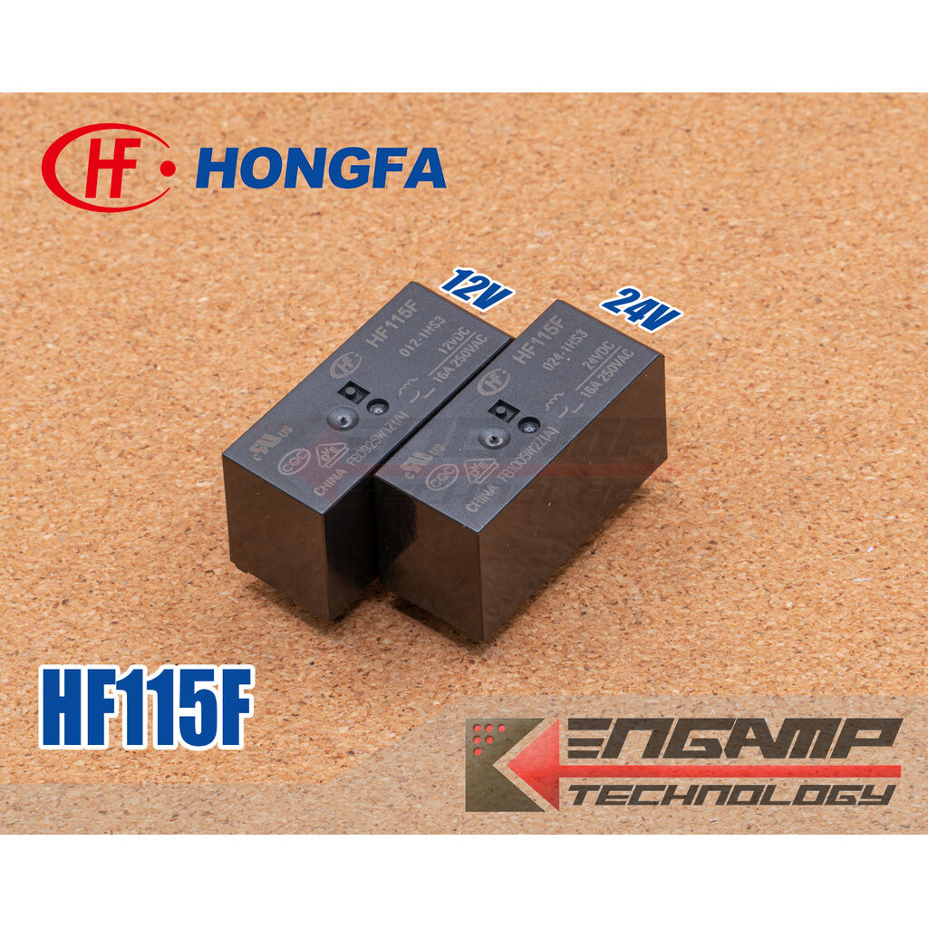 (มีตัวเลือก) [RLY] Relay HONGFA HF115F-012/024-1HS3 6ขา 1Contact