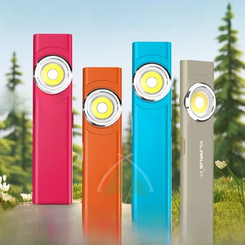 KLARUS E5 ไฟฉายขนาดเล็กแบบพกพาแสงที่แข็งแกร่งแหล่งกําเนิดแสงคู่ EDC ชาร์จกลางแจ้งแม่เหล็กในครัวเรือน