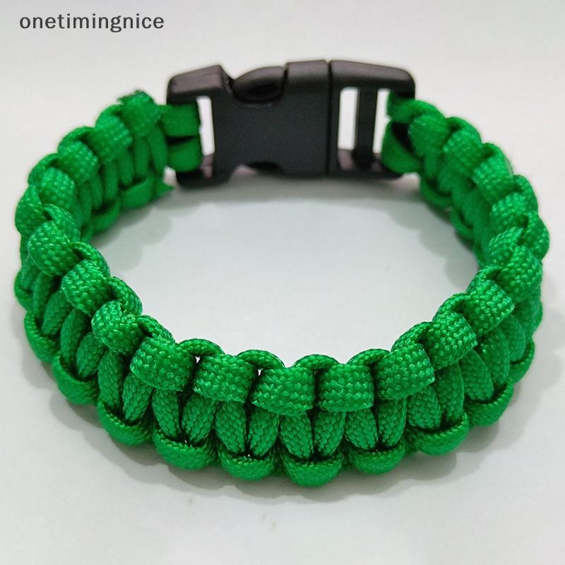 Onetimingnice 23 ซม.Seven Core Paracord Escape กลางแจ้งฉุกเฉิน Plated เชือก Camping Survival Saving สร้อยข้อมือเครื่องมือ Onetimingnice