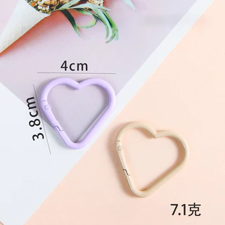 1PC ฤดูใบไม้ผลิหัวใจแหวนหัวเข็มขัด Multicolors Star ดอกไม้ Cat Shape กระเป๋าเข็มขัดหัวเข็มขัดกระเป๋าถือ Carabiner เครื่องมือกลางแจ้ง