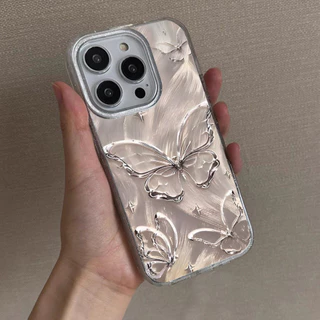 สีใสกากเพชร สำหรับรุ่นไอโฟน 16 15 7 8plus x xr xsmax 17 16 11 14 12 13 15 Pro max 16 Pro เคสไอโฟน11ผีเสื้อทอง