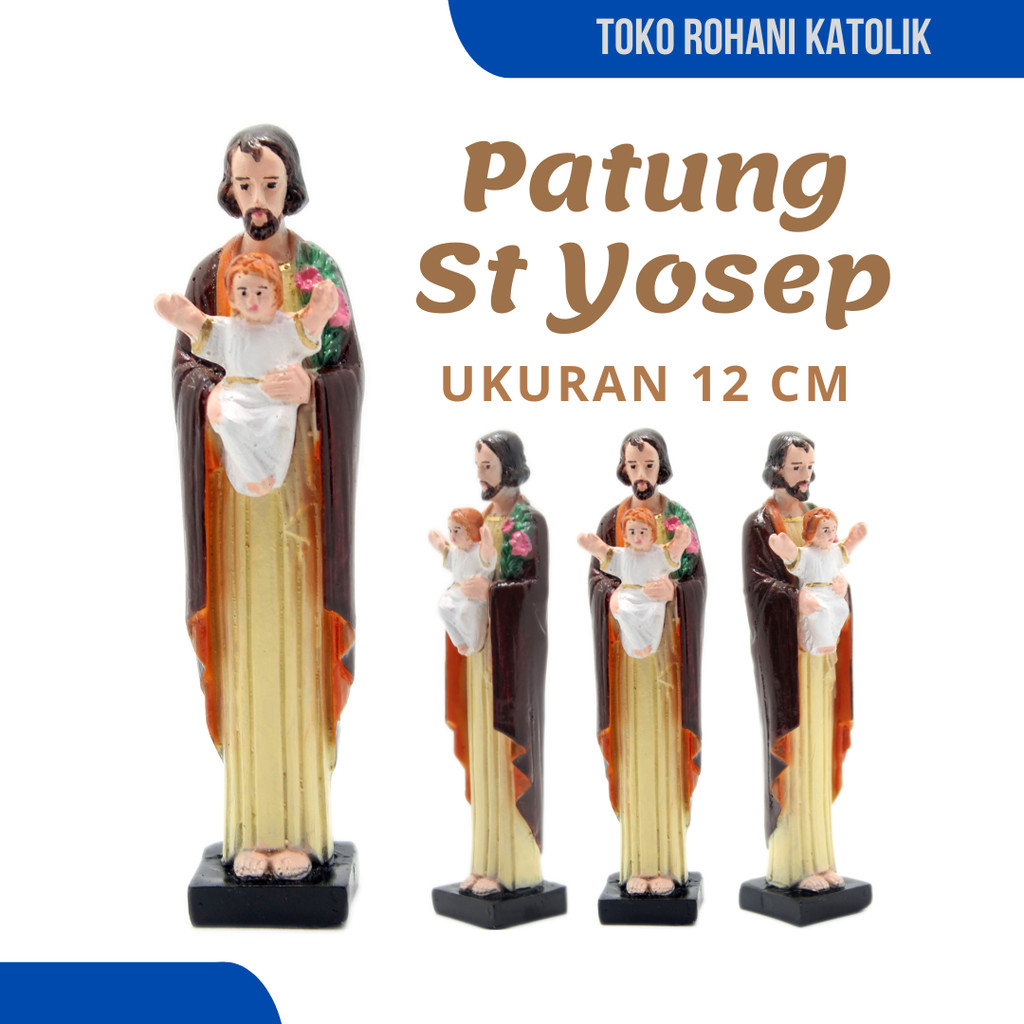 SANTO YOSEP STATUE 12 CM / YOSEF STATUE / MOTHER MARY และ YOSEP STATUE