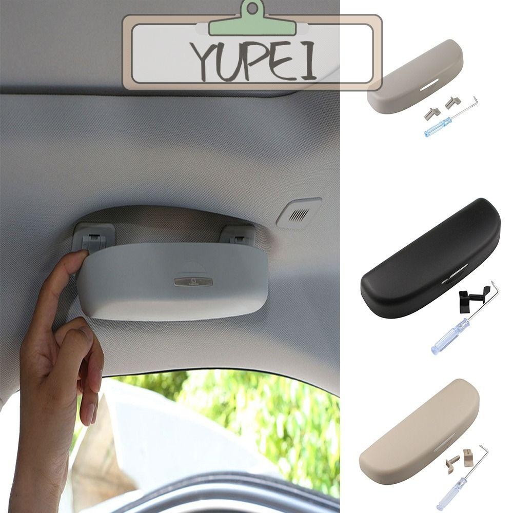 Yupei รถ Visor กล่องแว่นตา, 3 สีมัลติฟังก์ชั่รถแว่นตากันแดดกล่องเก็บ,แบบพกพา ABS Universal รถผู้ถือแว่นตากันแดดสําหรับ VW