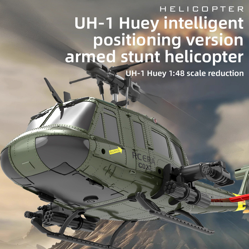 JJRC C032 Huey UH1 เฮลิคอปเตอร์ 6-Channel Brushless รุ่นเครื่องบินเลเซอร์ความสูงล็อค Optical Flow ตํ