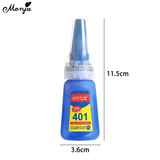 Monja 20g เล็บกาว Strong 401 กาวธรรมชาติแห้งไม่จําเป็นต้อง โดยโคมไฟโปร่งใสทันที ตกแต่งเล็บเครื่องมือ