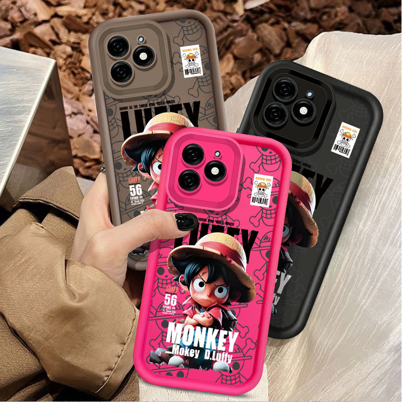 ลิง D.Luffy อะนิเมะเคสโทรศัพท์สําหรับ Infinix Smart 9 HD Tecno POP 9 Spark Go 1 Spark Go 2025 กันกระ