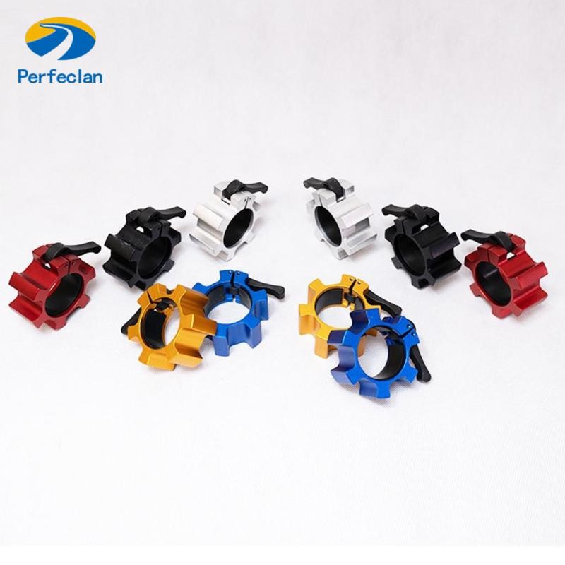 Perfeclan Dumbbell Clamp, 2 เส้นผ่านศูนย์กลาง Barbell Clamps Aluminio Locking Collar Clamp สําหรับ Barbell 2 นิ้ว