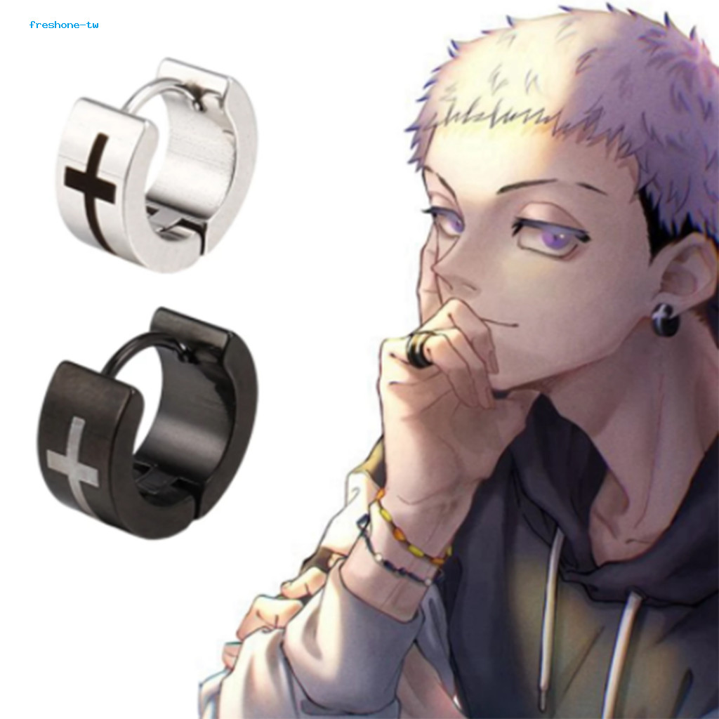 คอสเพลย์ Prop Tokyo Revengers ต่างหูเครื่องประดับชายต่างหูตะขอขัดเงาอะนิเมะ