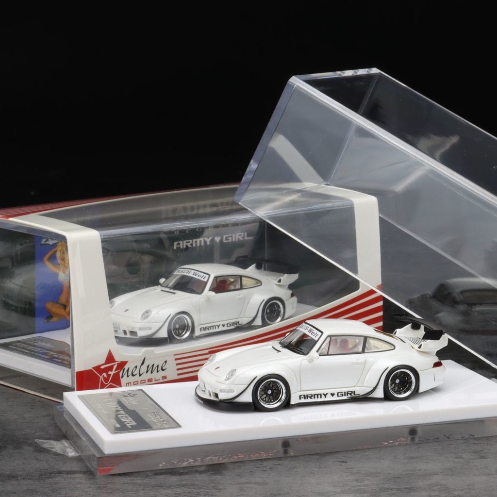 [จอแสดงผลแบบคงที่] FuelMe FuelMe 1: 64 Porsche 911 993RWB Military Female White Purple Fishbone Stat