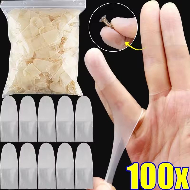 ถุงมือนิ้วมือโปร่งใสลื่น Latex Finger Cots – อุปกรณ์ป้องกันนิ้วป้องกันไฟฟ้าสถิตย์สําหรับอิเล็กทรอนิกส์, นุ่มและระบายอากาศได้