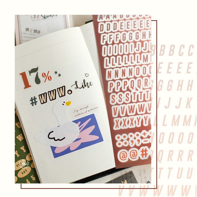 สติ๊กเกอร์  โพสอิท กระดาษโน๊ต วัสดุกันน้ำ แพ็คละ 12 แผ่น  สติ๊กเกอร์ตัวอักษรมัลติฟังก์ชั่น  ศิลปะ แบบอักษร สติ๊กเกอร์ - รูปที่ 3