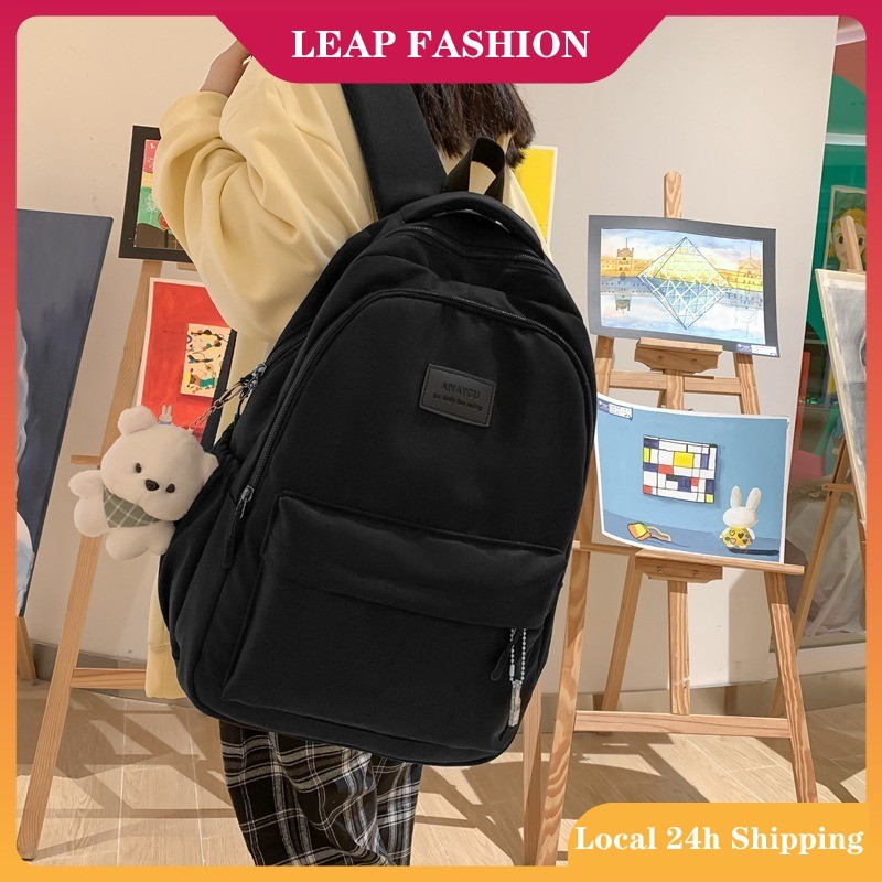 กระเป๋าเป้แฟชั่นเกาหลีกระเป๋านักเรียนกระเป๋ากันน้ํานักเรียนมัธยมกระเป๋าเป้สะพายหลังสาวกระเป๋า