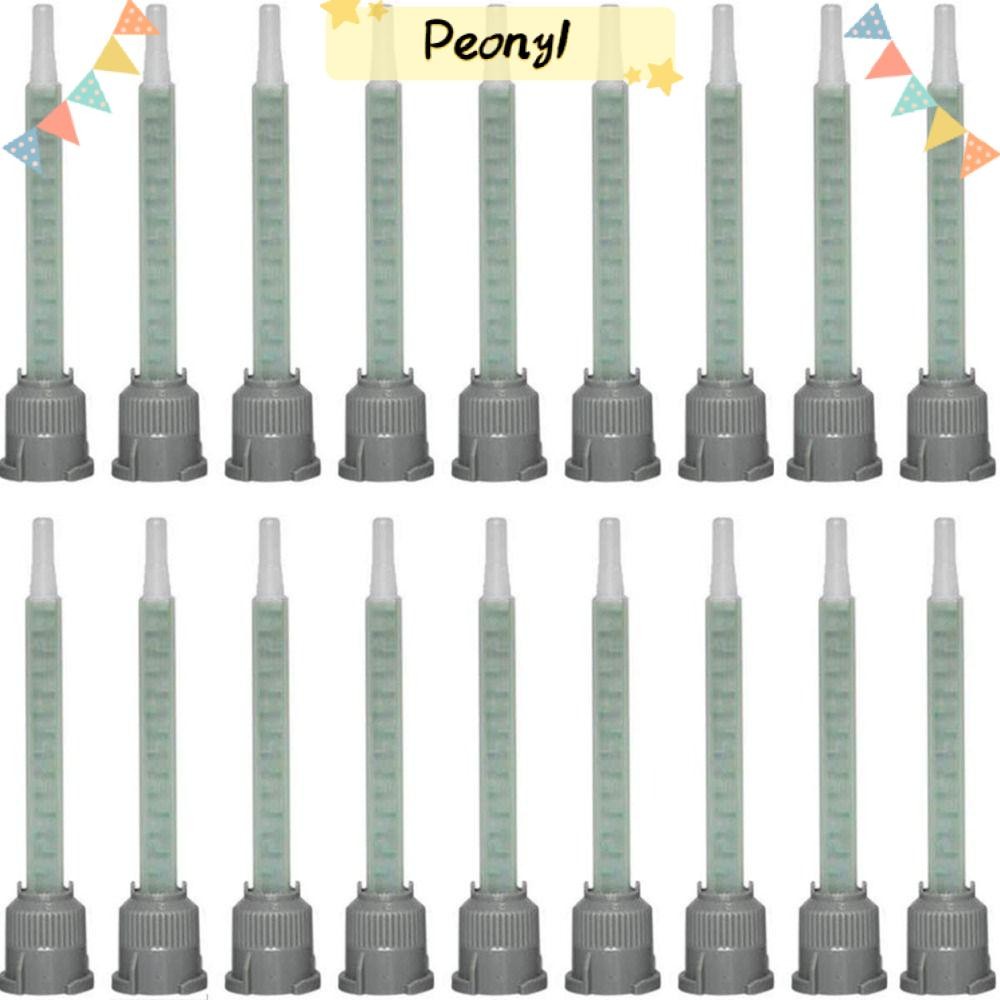 PDONY ปลายหัวฉีดผสมอีพ็อกซี่,หลอดผสมพลาสติกเรซิน,50ml/1.7oz 20 ชิ้น Static Mixer กาว