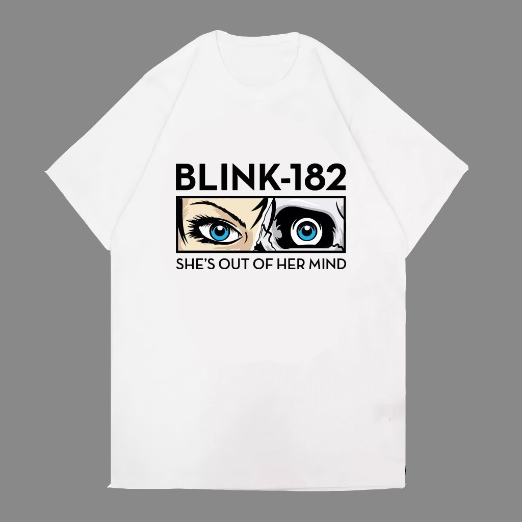 Katun Blink OF HER MIND DISTRO BAND T-SHIRTS PREMIUM COTTON MUSIC เสื้อยืดBlink-182