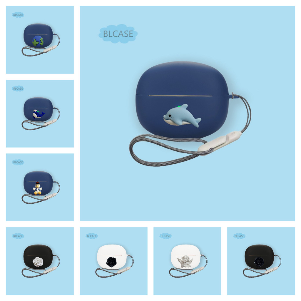 for 1More S20/S20  pro Earphone Cover Cute Cartoon Silicone Case Protective Soft Casing Cover Earbud