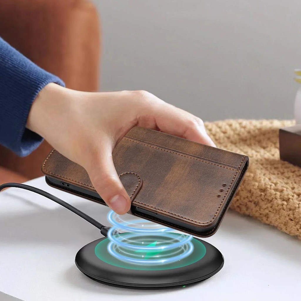 สําหรับ ZTE Blade A35e กรณี Z2466 กระเป๋าสตางค์หนังสําหรับ ZTE Blade A35 A55 กรณี ZTE Blade A35 Lite A35 Core กรณี เส้นธรรมดาใส่ฝาครอบโทรศัพท์พลิก - รูปที่ 4