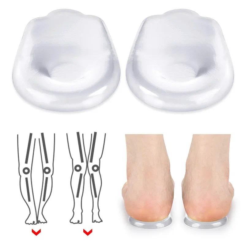 1 คู่ XO ขาซิลิโคนรูปร่างแก้ไขพื้นรองเท้า Fallen Arch รองรับยืดหยุ่นนุ่ม Orthopedic Heel Pads เท้าท่