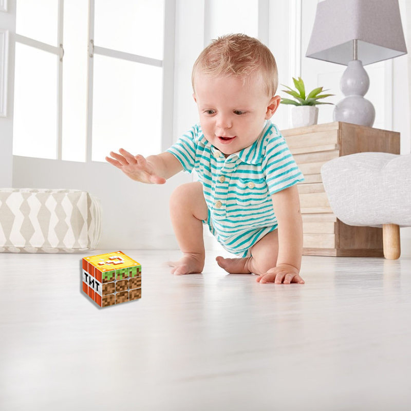 เกม Rubik Cube การ์ตูนเด็กของขวัญวันเกิดคริสต์มาสปริศนาของเล่น MC 33 ความเร็ว ​​แม่เหล็ก Steve Alex Creeper Evoker - รูปที่ 4