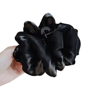 หญิงขนาดใหญ่ 2025 สไตล์ใหม่ High-End Gauze Cloud Bubble Clamp