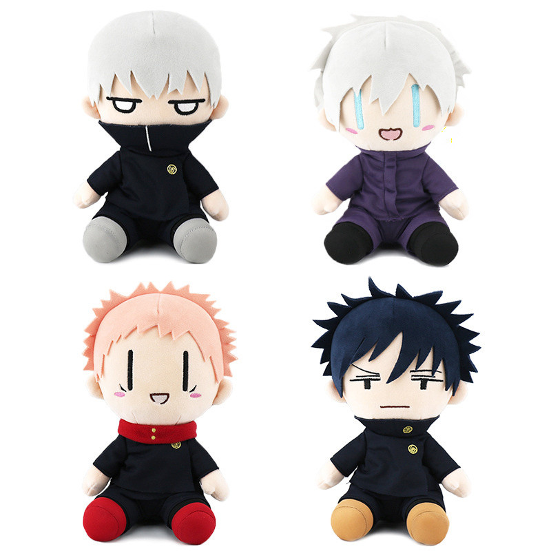 JAMXUN Jujutsu Kaisen Plush Satoru Gojo Fushiguro Megumi Itadori Yuji Inumaki Toge อะนิเมะรูปยัดไส้ Kawaii ตุ๊กตาเด็กของขวัญของเล่น