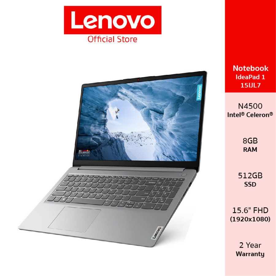 Lenovo IdeaPad 1 15IJL7(82LX00ALTA)Notebook Intel Celeron N4500 8GB SSD 512GB 15.6" FHD