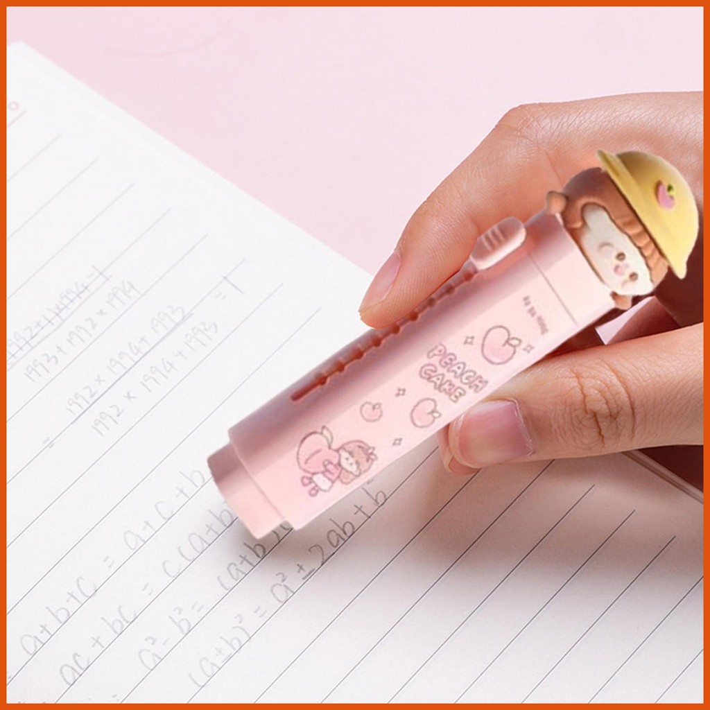 Push out up Erasers Cute Retractable Erasers สําหรับเด็กขยายการ์ตูนน่ารักออกแบบสําหรับโรงเรียน Creat