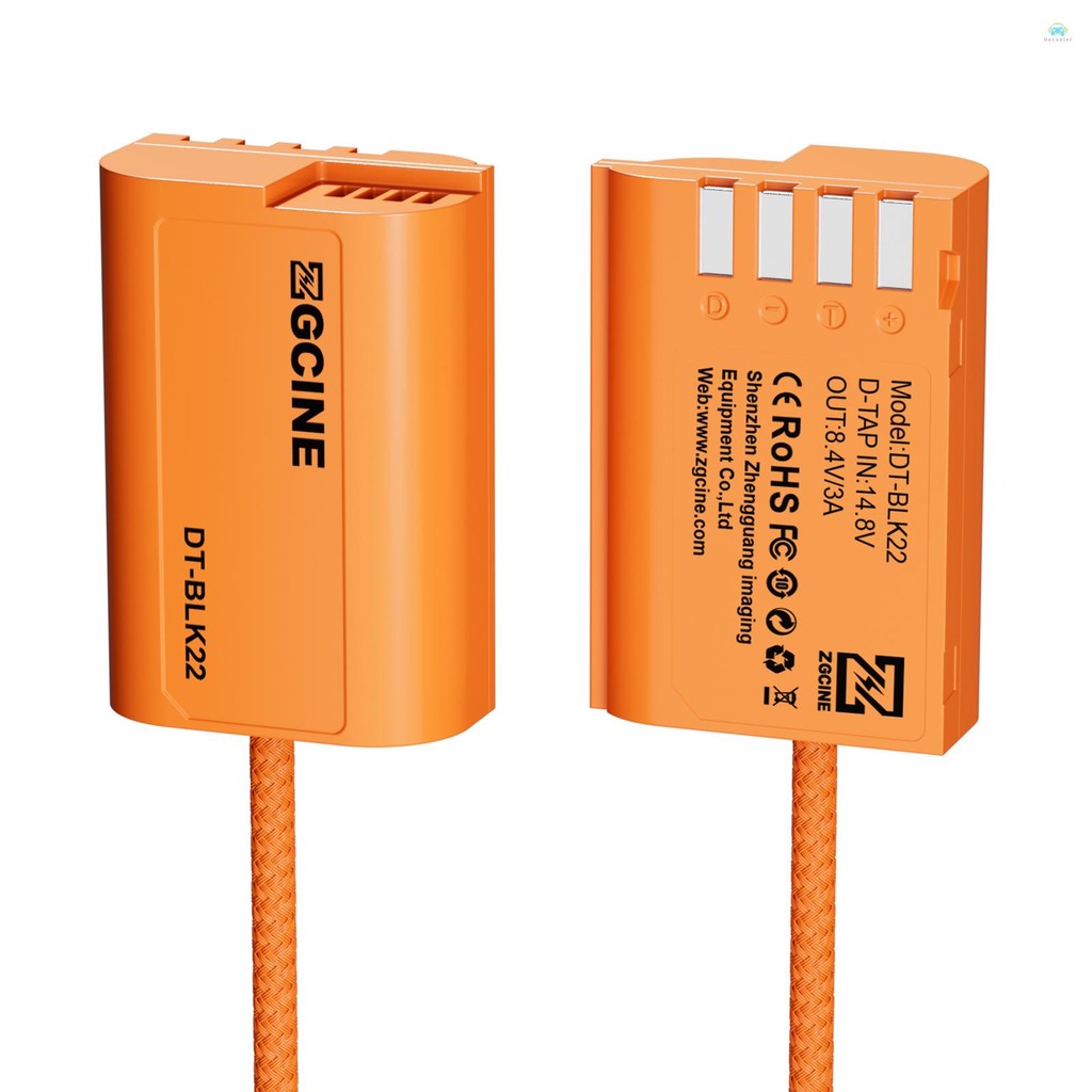 Yb2 อะแดปเตอร์ ZGCINE DMW-BLK22 Dummy แบตเตอรี่ D-Tap Connector สายไฟ 60 ซม.ยาว D-Tap ถึง DMW-BLK22 Dummy แบตเตอรี่สําหรับ Panasonic Lumix