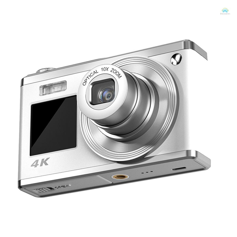 Yb2 กล้องดิจิตอล Andoer 2.88 นิ้วกล้องดิจิตอลแบบพกพากล้องขนาดกะทัดรัด 60MP 4K Ultra HD 16X ซูมโฟกัสอัตโนมัติ Self-Timer Anti-stroking พร้อม 2 ชิ้น Batt