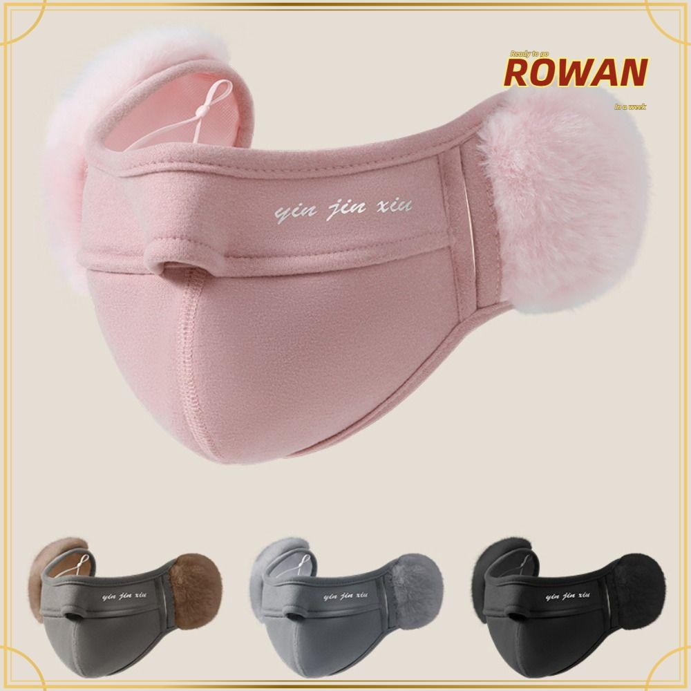 Rowans Thermal Earmuffs , Simple Windproof ขนแกะฤดูหนาว, Plush กันฝุ่นอุ่น Earflap ขี่จักรยาน Earflap